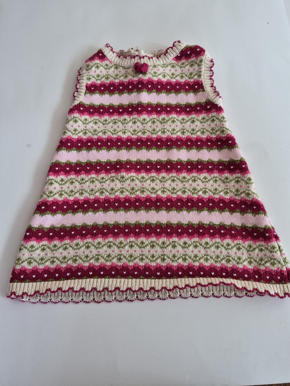 Gymboree Striped Knit Baby Dress in Pink, Fuchsia, Fair Isle 12-18m